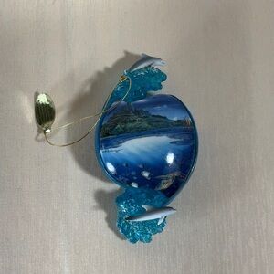 Sea Voyage Above and Below Dolphin Ornament Christian Riese Lassen